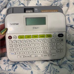 Brother P-Touch Label Printer in White and Gray